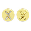 Brass Micro Pave Clear Cubic Zirconia Beads KK-T030-LA843-XX3-3