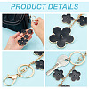 WADORN 2Pcs 2 Colos Alloy Enamel Keychain KEYC-WR0001-16-3