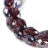 Transparent Electroplate Glass Beads Strands EGLA-N013-T4mm-B03-3