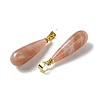 Natural SunstoneTeardrop Pendants G-Q005-03G-04-2