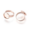 Adjustable 201 Stainless Steel Finger Rings Components STAS-G187-01RG-12mm-2