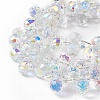 Transparent Electroplate Glass Beads Strands EGLA-F152A-AB02-3