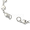 Tarnish Resistant 304 Stainless Steel Heart Link Chains AJEW-TA00004-02-2