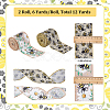 2 Rolls 2 Patterns Insect Theme Polyester Ribbon OCOR-GF0002-58A-2