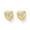 Heart Rack Plating Brass Micro Pave Clear Cubic Zirconia Hoop Earrings EJEW-M240-01G-2