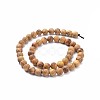 Natural Wood Beads Strands X-WOOD-F008-05-B-2
