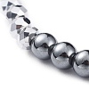 Faceted Rondelle Electroplate Glass Stretch Bracelets BJEW-JB04650-01-2