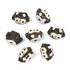 Cute Hand Painted Mini Owl Porcelain Beads PORC-F014-01B-1