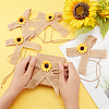 Polyester Ribbon Sunflower Bow DIY-WH0321-08-3