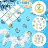 11Pcs 11 Colors Alloy Glass Pendants FIND-CJ0004-97-3