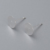 304 Stainless Steel Stud Earring Findings STAS-H436-24S-8mm-1