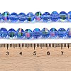 Electroplate Transparent Glass Beads Strands EGLA-B011-08A-AB08-4