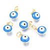 Brass Enamel Beads X-KK-B024-02G-2