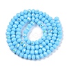 Electroplate Opaque Solid Color Glass Beads Strands EGLA-A044-P4mm-L08-3