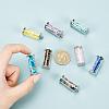 8Pcs 8 Style Alloy & Glass Wish Bottle Pendants G-PH0001-45-4
