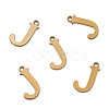304 Stainless Steel Alphabet Charms STAS-H122-J-AB-2