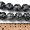 Natural Snowflake Obsidian Beads Strands G-F818-A10-16mm-5