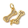Brass Micro Pave Cubic Zirconia Pendants KK-P308-59G-2