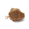 Raw Rough Gemstone Copper Wire Wrapped Pendants PALLOY-JF03028-6
