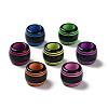 Spray Printed Opaque Acrylic European Beads SACR-P031-32B-1