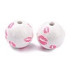 50Pcs Spray Painted Natural Wood Beads WOOD-PH0001-69-2