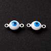 Brass Enamel Connector Charms KK-K263-03-3