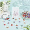 70Pcs 7 Colors Triple Color Resin European Beads RESI-PA0001-56-4