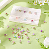 80Pcs 8 Colors Baking Paint Crackle Glass Pendants PALLOY-TAC0186-5