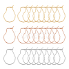 304 Stainless Steel Hoop Earring Findings Kidney Ear Wires STAS-UN0012-43-1