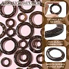 35Pcs Wood Jewelry Findings Coconut Linking Rings COCO-YW0001-01-5