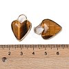 Natural Tiger Eye Faceted Pendans KK-L218-005G-01-3