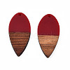 Opaque Resin & Walnut Wood Pendants RESI-N025-031-B04-1