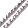 Electroplated Glass Beads Strands GLAA-G092-A-04-1