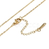 Ion Plating(IP) Initial Letter 304 Stainless Steel Pendant Necklaces NJEW-M199-01G-B-4