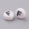 Acrylic Horizontal Hole Letter Beads X-PL37C9070-F-2