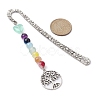 Flower Pattern Alloy Hook Bookmarks AJEW-JK00250-02-2