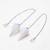 Natural & Synthetic Mixed Stone Hexagonal Pointed Dowsing Pendulums G-D847-M-2