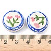 Flower Theme Handmade Porcelain Beads LAMP-D303-06C-02-4