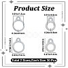 60Pcs 2 Style Silicone Pendant SIL-GF0001-42C-2