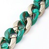 Handmade CCB Plastic Curb Chain AJEW-JB00678-01-3
