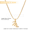 1pc Brass Chain & 304 Stainless Steel Letter Pendant Necklaces NJEW-LP0001-40M-G-2