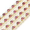 Brass Rhinestone Strass Chains CHC-N017-001A-A23-1