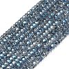 Electroplate Glass Beads Strands GLAA-Q105-03W-1