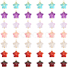 10Pcs Star with Bowknot Glass Pendants PALLOY-YW00059-01-2