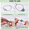 6Pcs 201 Stainless Steel Macrame Pouch Braided Gemstone Holder Bracelet Making BJEW-SC0001-72-6