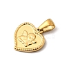 Hand Polished 304 Stainless Steel Charms STAS-B094-15G-2
