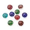 60Pcs 6 Colors Handmade Gold Sand Lampwork Beads LAMP-BT0001-01-2