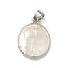 Natural White Shell Pendants BSHE-E029-01P-2