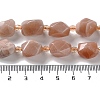 Natural Peach Moonstone Beads Strands G-C182-13-01-5