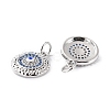 Brass Micro Pave Cubic Zirconia Pendants ZIRC-P092-010P-01-RS-3